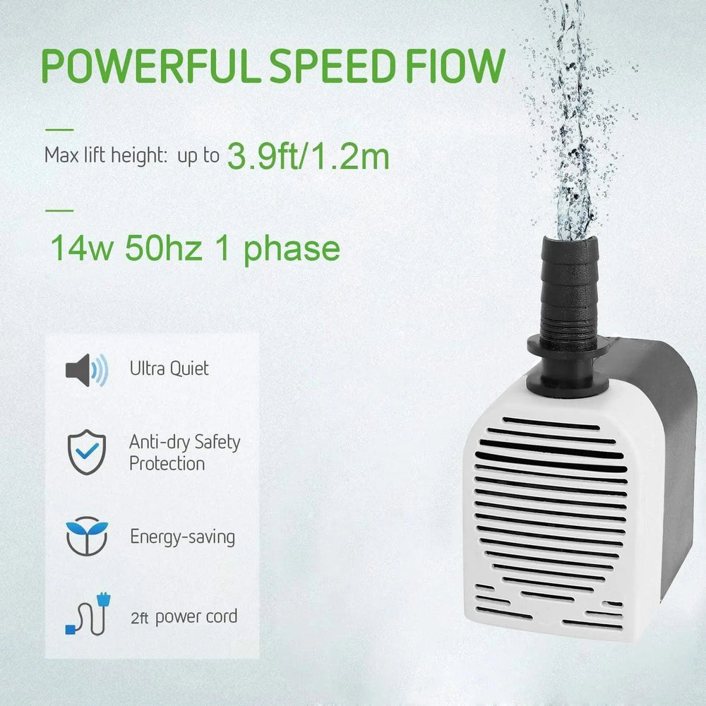 FEDUS 14-Watt Water Lifting Submersible Pump for Aquarium, Fountains, Desert Air Coolers, Pond Pump Submersible FEDUS