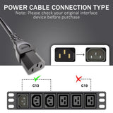 FEDUS 16A 250v Heavy Duty Copper Power Cord 16 Amp Indian Power Plug to IEC 13 Socket, 3 Pin Power Plug Cord