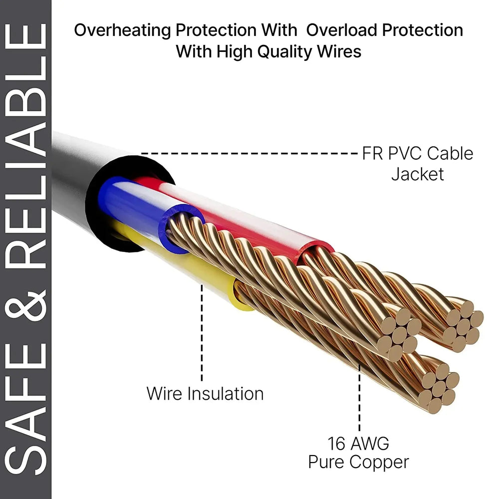 FEDUS 16A IEC C19 to C20 Male to Female Server Power Extension Cord Heavy Duty Server Power Cord-16awg 1.5 Sqmm for Servers/Routers/Network Switches/Blade Server Enclosures FEDUS