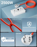 FEDUS 16amp 2500 Watts Heavy Duty High Load Capacity Electric Power Extension Switch Board Cord with MCB Switches, for Microwave Oven,EV Charger Charging,Iron Press, Induction Stove, AC