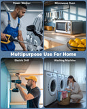 FEDUS 16amp 2500 Watts Heavy Duty High Load Capacity Electric Power Extension Switch Board Cord with MCB Switches, for Microwave Oven,EV Charger Charging,Iron Press, Induction Stove, AC