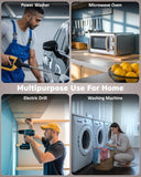 FEDUS 16amp 3000 Watts Extension Board Heavy Duty High Load Capacity Electric Power Cord with 1 Socket 1 Switch for Oven, EV Charger Charging, Iron Press, Induction Stove, AC