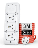 FEDUS 16amp 3000 Watts Extension Board Heavy Duty High Load Capacity Electric Power Cord with 3 Socket 1 Switch, for Oven, EV Charger Charging, Iron Press, Induction Stove, AC