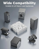 FEDUS 16amp 3000 Watts Heavy Duty High Load Capacity Electric Power Extension Switch Board Cord with 2 Socket 2 Switches,for Oven,EV Charger Charging,Iron Press,Induction Stove, AC