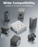 FEDUS 16amp 3000 Watts Heavy Duty High Load Capacity Electric Power Extension Switch Board Cord with 2 Socket 2 Switches,for Oven,EV Charger Charging,Iron Press,Induction Stove, AC