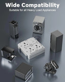 FEDUS 16amp 3000 Watts Heavy Duty High Load Capacity Electric Power Extension Switch Board Cord with 3 Socket 1 Switches,for Oven, EV Charger Charging, Iron Press, Induction Stove, AC