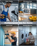 FEDUS 16amp 3000 Watts Heavy Duty High Load Capacity Electric Power Extension Switch Board Cord with 3 Socket 1 Switches,for Oven, EV Charger Charging, Iron Press, Induction Stove, AC