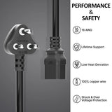 FEDUS 16amp C19 Server AC Power Cord Heavy Duty Mains AC Power Cord, 16A 250V, 16AWG, Computer Power Cord, Heavy Gauge Power Cable for PDUs, UPS Amplifier and Network Equipment-1.5mm² 3-Pin