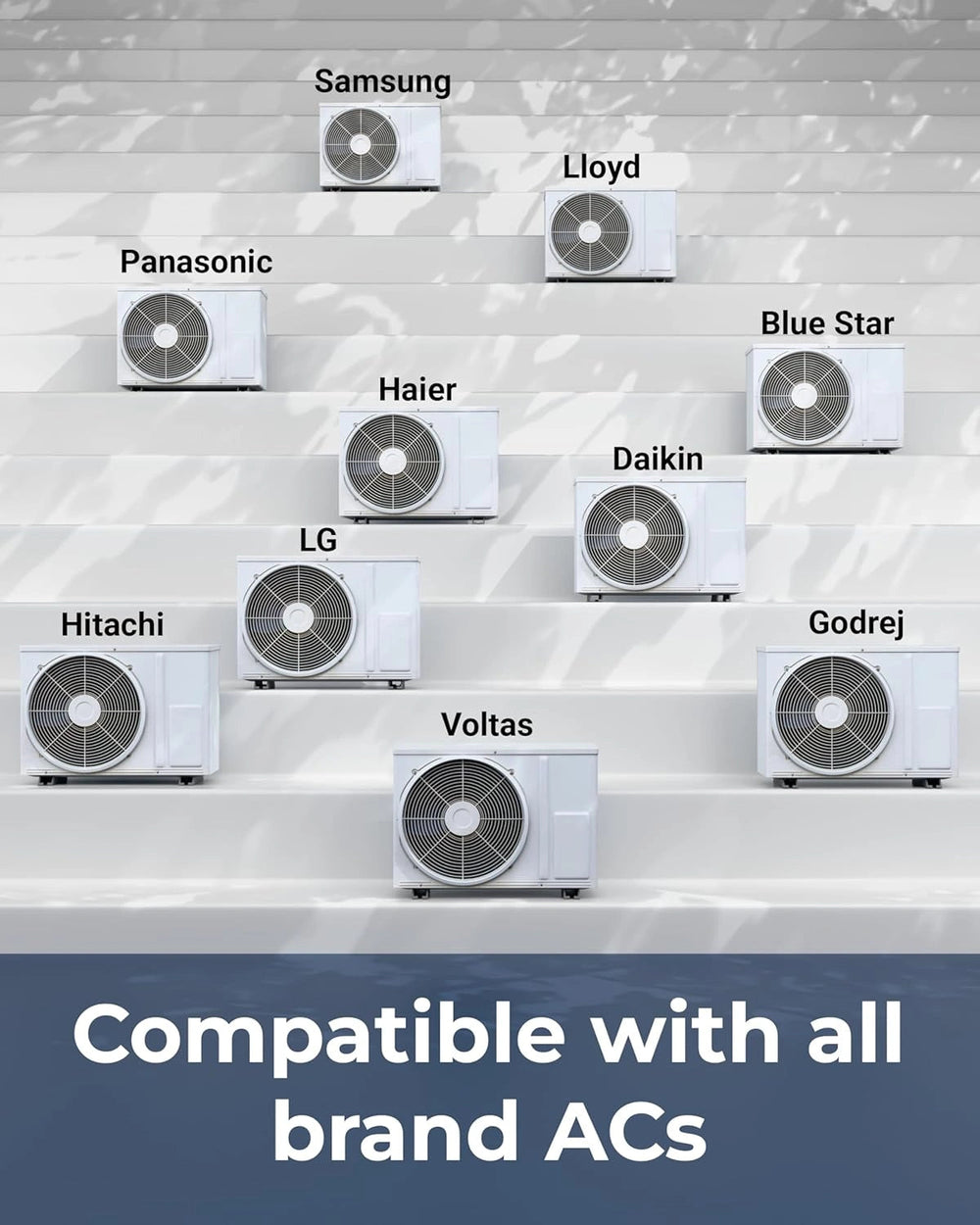 FEDUS 16inches Heavy Duty Air Conditioner Outdoor AC Stand, Outdoor Unit AC wall Mounting Bracket Stand for 1 Ton, 1.1 Ton, 1.2 Ton, 1.5 Ton, 2 Ton AC, HVAC, Compressor Split ( 300kg Weight Capacity) FEDUS