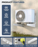 FEDUS 16inches Heavy Duty Air Conditioner Outdoor AC Stand, Outdoor Unit AC wall Mounting Bracket Stand for 1 Ton, 1.1 Ton, 1.2 Ton, 1.5 Ton, 2 Ton AC, HVAC, Compressor Split ( 300kg Weight Capacity) FEDUS