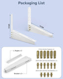 FEDUS 16inches Heavy Duty Air Conditioner Outdoor AC Stand, Outdoor Unit AC wall Mounting Bracket Stand for 1 Ton, 1.1 Ton, 1.2 Ton, 1.5 Ton, 2 Ton AC, HVAC, Compressor Split ( 300kg Weight Capacity) FEDUS