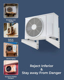 FEDUS 18 inches Heavy Duty Air Conditioner Outdoor AC Stand, Outdoor unit AC wall Mounting Bracket Stand for 1 Ton, 1.1 Ton, 1.2 Ton, 1.5 Ton, 2 Ton AC, HVAC, Compressor Split ( 300kg weight capacity) FEDUS
