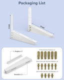 FEDUS 18 inches Heavy Duty Air Conditioner Outdoor AC Stand, Outdoor unit AC wall Mounting Bracket Stand for 1 Ton, 1.1 Ton, 1.2 Ton, 1.5 Ton, 2 Ton AC, HVAC, Compressor Split ( 300kg weight capacity) FEDUS