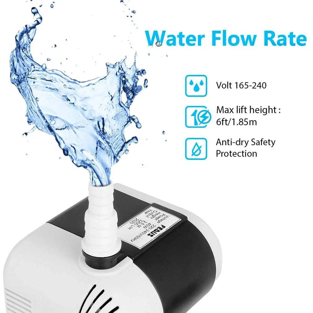 FEDUS 18 Watt Cooler Water Pump, Aquarium water pump, 18 Watt Submersible Small cooler Water Lifting Pump Motor For Ponds, Fountain, Desert Air Cooler, Fish Tank, Statuary, Hydroponics FEDUS