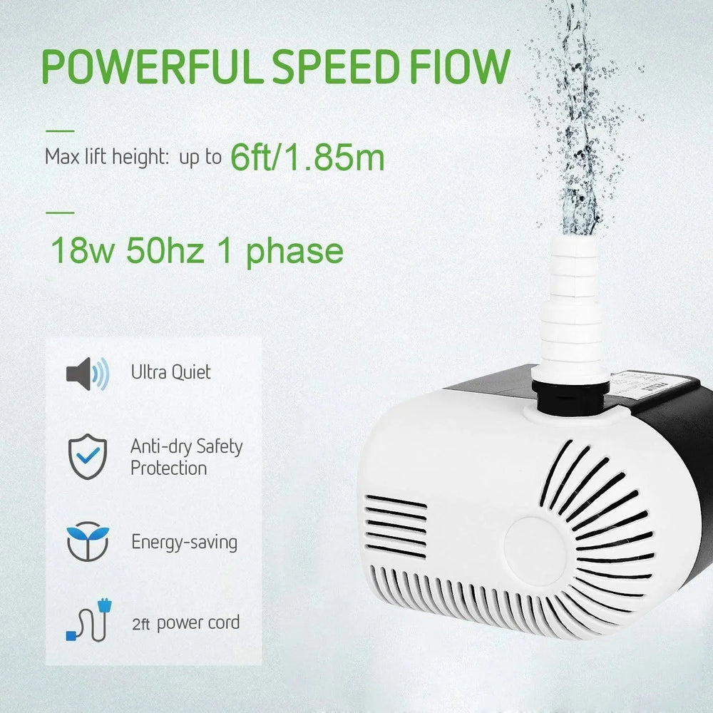 FEDUS 18 Watt Cooler Water Pump, Aquarium water pump, 18 Watt Submersible Small cooler Water Lifting Pump Motor For Ponds, Fountain, Desert Air Cooler, Fish Tank, Statuary, Hydroponics FEDUS