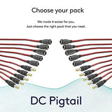 DC pigtail cables with connectors on a white background, labeled 'Choose your pack'.