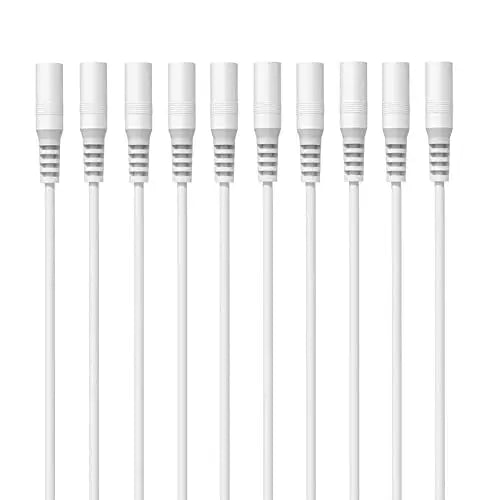 Set of white connectors on a white background