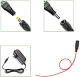FEDUS 18AWG Female DC Power Extension Cable Wire 12V 2.1mm / 5.5mm Socket to Bare End Jack Pigtails Connector Cord for CCTV Security Camera, IP Camera, DVR Standalone, LED Strip, Surveillance