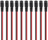 FEDUS 18AWG Female DC Power Extension Cable Wire 12V 2.1mm / 5.5mm Socket to Bare End Jack Pigtails Connector Cord for CCTV Security Camera, IP Camera, DVR Standalone, LED Strip, Surveillance