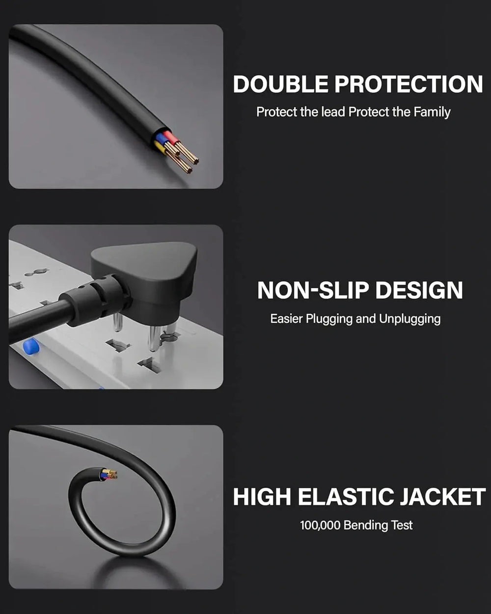 FEDUS 3 Pin AC Laptop Power Cord Cable Notebook Computer Replacement Charger Cord Wire 18AWG Laptop Adapter Power Cable Laptop Charger Power Cord Universal Mickey Mouse Connector Power Cord FEDUS