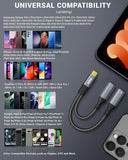 FEDUS 2-in-1 USB C Splitter 1 in 2 Out Dual USB C Headphone and Charger Type C Audio Adapter with PD 60W Fast Charging Dongle Cable for iPhone 16 Pro Max, Galaxy S25, Pixel 9, iPad Pro, Switch 2