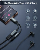 FEDUS 2 in 1 USB Type C to 3.5mm Headphone and Charger Adapter PD 60W Fast Charging USB C to Aux Audio Jack Dongle Cable Cord for Galaxy S23/S22/S21/S24, 60W All Google series, Android Phone, iPhone 15