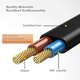 FEDUS 2-pin L-Shape Universal Replacement AC Power Cord Cable Wire for LED TV, Printer, Play Station, Laptop PC Notebook Computer, Tape Recorder, Camera Black
