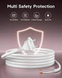 FEDUS Kord-X Nebula 2-Pin Power Cord Open End Bare Wire 1.2M, 0.5 Sqmm 20AWG Pure Copper 2 Core Cable, 1 Year Warrantee, AC Mains 2.5A 250V 625W Wire for Fan, Cooler, DIY Repair, ISI - White FEDUS