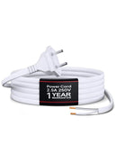 FEDUS Kord-X Nebula 2-Pin Power Cord Open End Bare Wire 1.2M, 0.5 Sqmm 20AWG Pure Copper 2 Core Cable, 1 Year Warrantee, AC Mains 2.5A 250V 625W Wire for Fan, Cooler, DIY Repair, ISI - White FEDUS