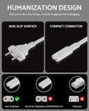 FEDUS 2-pin Universal Replacement AC Power Cord Cable Wire for LED TV, Printer, Play Station, Laptop PC Notebook Computer, Tape Recorder, Camera, White