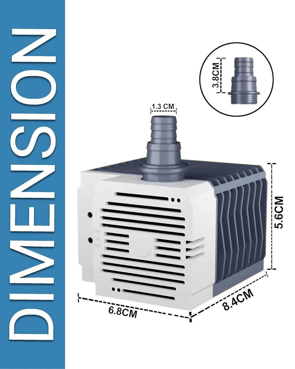 FEDUS 20 Watt Cooler Pump Water Pump, Submersible Pump For Aquarium, Fountain Pump, Cooler Water Pump, Cooler Water Pump, Fountain Motor Pump Small, aquarium pump for Desert Air Cooler, Aquarium, Cyan Cheeku Technologies
