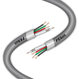 FEDUS 23AWG Pure Copper 3+1 CCTV Camera Coaxial Cable For High-Speed Audio Video Signal BNC Video & Power Cord With Breading Alloy Positive Negative Mic Earth Wire