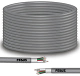 FEDUS 23AWG Pure Copper 3+1 CCTV Camera Coaxial Cable For High-Speed Audio Video Signal BNC Video & Power Cord With Breading Alloy Positive Negative Mic Earth Wire