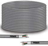 FEDUS 23AWG Pure Copper 3+1 Outdoor CCTV Camera Coaxial Cable For High-Speed Audio Video Signal BNC Video & Power Cord With Breading Alloy Positive Negative Mic Earth Wire for all Security Camera DVR