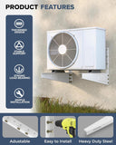 FEDUS Heavy Duty Air Conditioner Outdoor AC Stand, Outdoor Unit AC Wall Mounting Bracket Stand for 1 Ton, 1.1 Ton, 1.5 Ton, 2 Ton 2.5 Ton AC, HVAC, Compressor Split (24inches, 300kg Weight Capacity) FEDUS