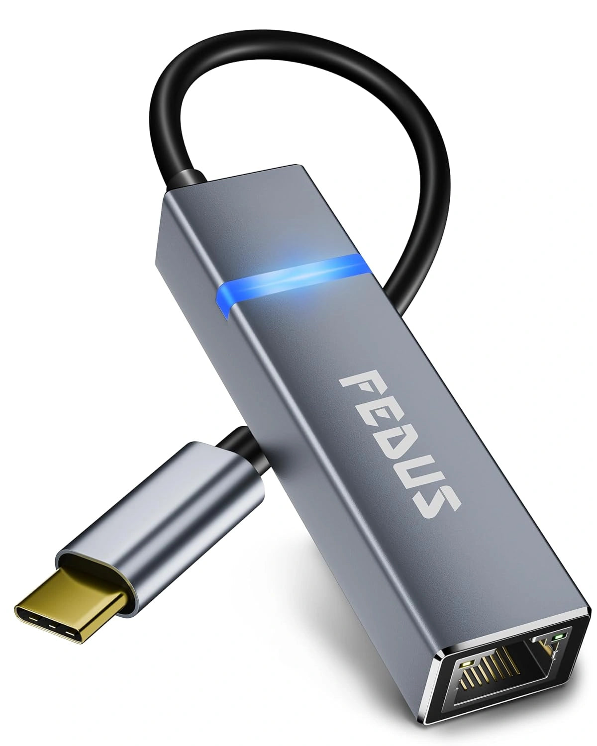 FEDUS 2500Mbps 2.5Gbps USB to Ethernet Adapter Ethernet to USB Adapter, USB 3.0 to RJ45 Computer Network Internet LAN Ethernet Dongle for Laptop, Thunderbolt 4/3 Compatible for MacBook Air/Pro, XPS