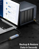 FEDUS 2500Mbps 2.5Gbps USB to Ethernet Adapter Ethernet to USB Adapter, USB 3.0 to RJ45 Computer Network Internet LAN Ethernet Dongle for Laptop, Thunderbolt 4/3 Compatible for MacBook Air/Pro, XPS