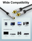 FEDUS RCA to 3.5mm Female 0.9ft/0.3M 3.5Mm to 2RCA Male Stereo Audio Cable Metal Shell 3.5 MM 1/8" TRS Stereo to Dual RCA Jack Adapter Y Cable for Smartphones, Headphone, MP3, Tablets,Home Theater