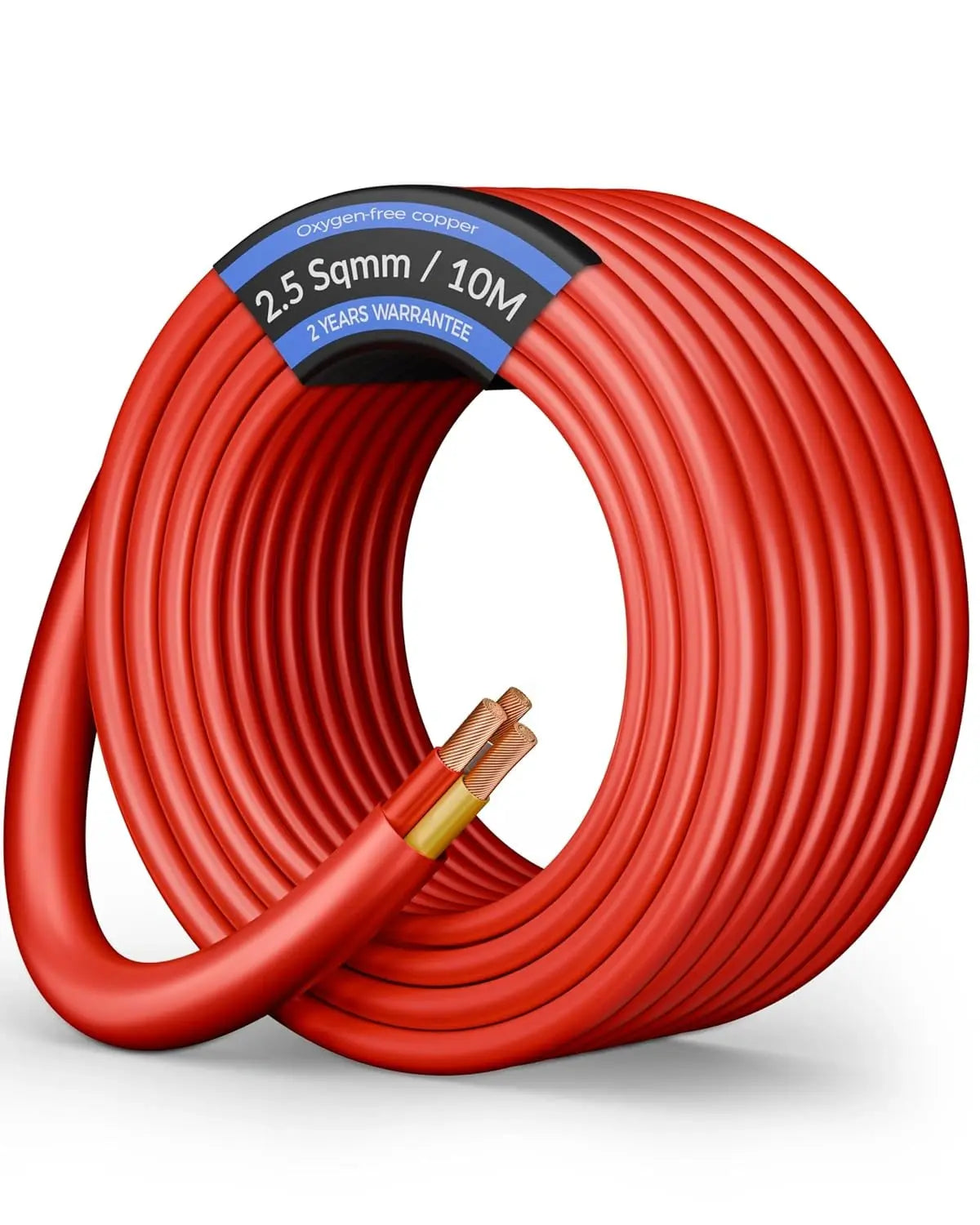 FEDUS 3 Core Pure Copper Power Cable Cord Flame Retardant Heavy Duty Industrial Grade Heavy Load Flexible Heat Resistant Electrical 100% Oxygen-Free Copper Wire for Home Appliances FEDUS