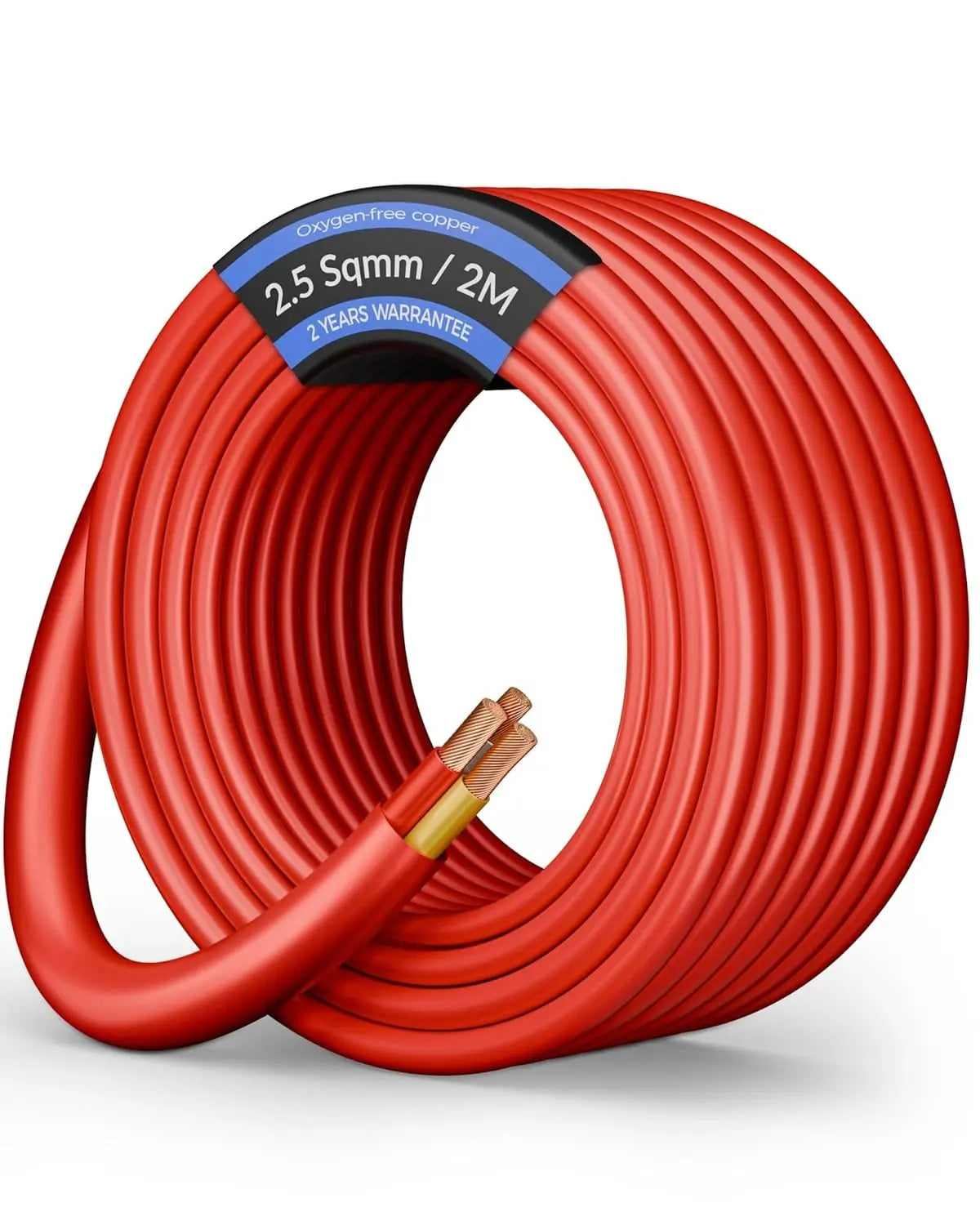 FEDUS 3 Core Pure Copper Power Cable Cord Flame Retardant Heavy Duty Industrial Grade Heavy Load Flexible Heat Resistant Electrical 100% Oxygen-Free Copper Wire for Home Appliances FEDUS
