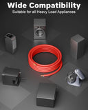 FEDUS 3 Core Pure Copper Power Cable Cord Flame Retardant Heavy Duty Industrial Grade Heavy Load Flexible Heat Resistant Electrical 100% Oxygen-Free Copper Wire for Home Appliances