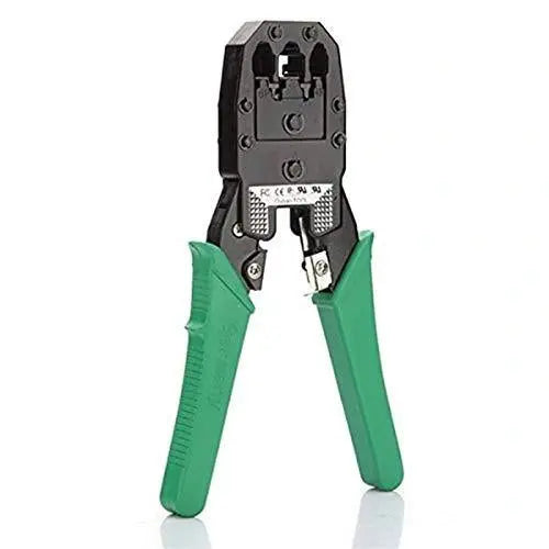FEDUS 3 in 1 Modular Wrench Crimping Tool, Rj45, Rj11 RJ12 UTP Cat5e/Cat6 LAN Cutter with Cable Cutter Crimper Cable Cutter, green Cheeku Technologies
