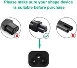 FEDUS 3 Pin AC Laptop Power Cord Cable Notebook Computer Replacement Charger Cord Wire 18AWG Laptop Adapter Power Cable Laptop Charger Power Cord Universal Mickey Mouse Connector Power Cord