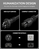 FEDUS 3 Prong AU Australia SAA 3 Pins Plug 18 AWG Power Cord with IEC 320 C5 AU Plug Clover Leaf Laptop Computer Pure Copper Power Cable for PCs Monitors Power adapters, Printer, Appliances 1.8M