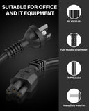 FEDUS 3 Prong AU Australia SAA 3 Pins Plug 18 AWG Power Cord with IEC 320 C5 AU Plug Clover Leaf Laptop Computer Pure Copper Power Cable for PCs Monitors Power adapters, Printer, Appliances 1.8M