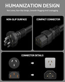 FEDUS 3 Prong AU Australia SAA 3 Pins Plug 18 AWG Power Cord with IEC 320 C13 AU Australian Plug Computer Pure Copper Power Extension Cable for PCs, Monitors, Power adapters, Printer, Appliances 1.8M
