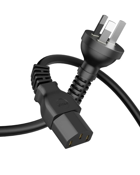 FEDUS 3 Prong AU Australia SAA 3 Pins Plug 18 AWG Power Cord with IEC 320 C13 AU Australian Plug Computer Pure Copper Power Extension Cable for PCs, Monitors, Power adapters, Printer, Appliances 1.8M