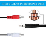 FEDUS 3.5mm Jack Stereo Audio Male to 2 RCA Male Cable AV Audio Video Cable TV-Out Cable Speaker Amplifier Connect RCA Audio Video TRS 3-Pole Male Plug to Dual RCA Male