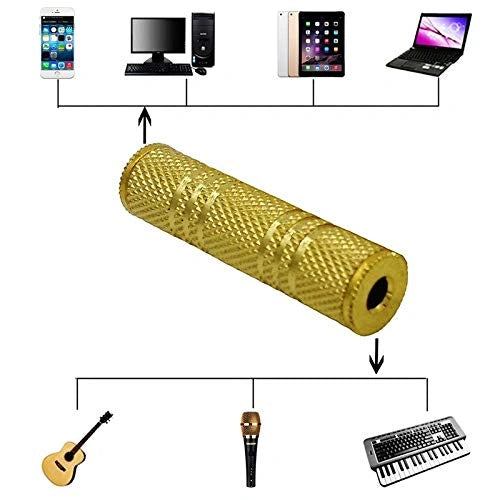 FEDUS 3.5mm TRS Stereo Female Jack to 3.5mm TRS Stereo Audio Female Jack Coupler Jointer Gender Changer Adapter Converter - (Pack of 1)