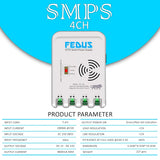 FEDUS 4 Channel SMPS for CCTV, Power Supply Adapter for up to 4 CCTV Security Cameras, CCTV Power Supply SMPS, Power Supply Adapter for Video Surveillance Camera System, CCTV, Dome, Bullet Cameras